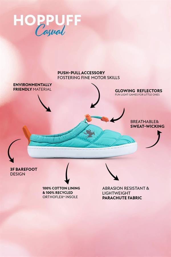 Hoppuff Casual Dinamik Yeşil Barefoot Çocuk Ayakkabı