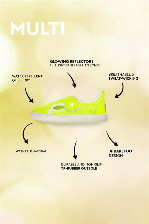 Multi Neon Mix Sarı Barefoot Çocuk Ayakkabı