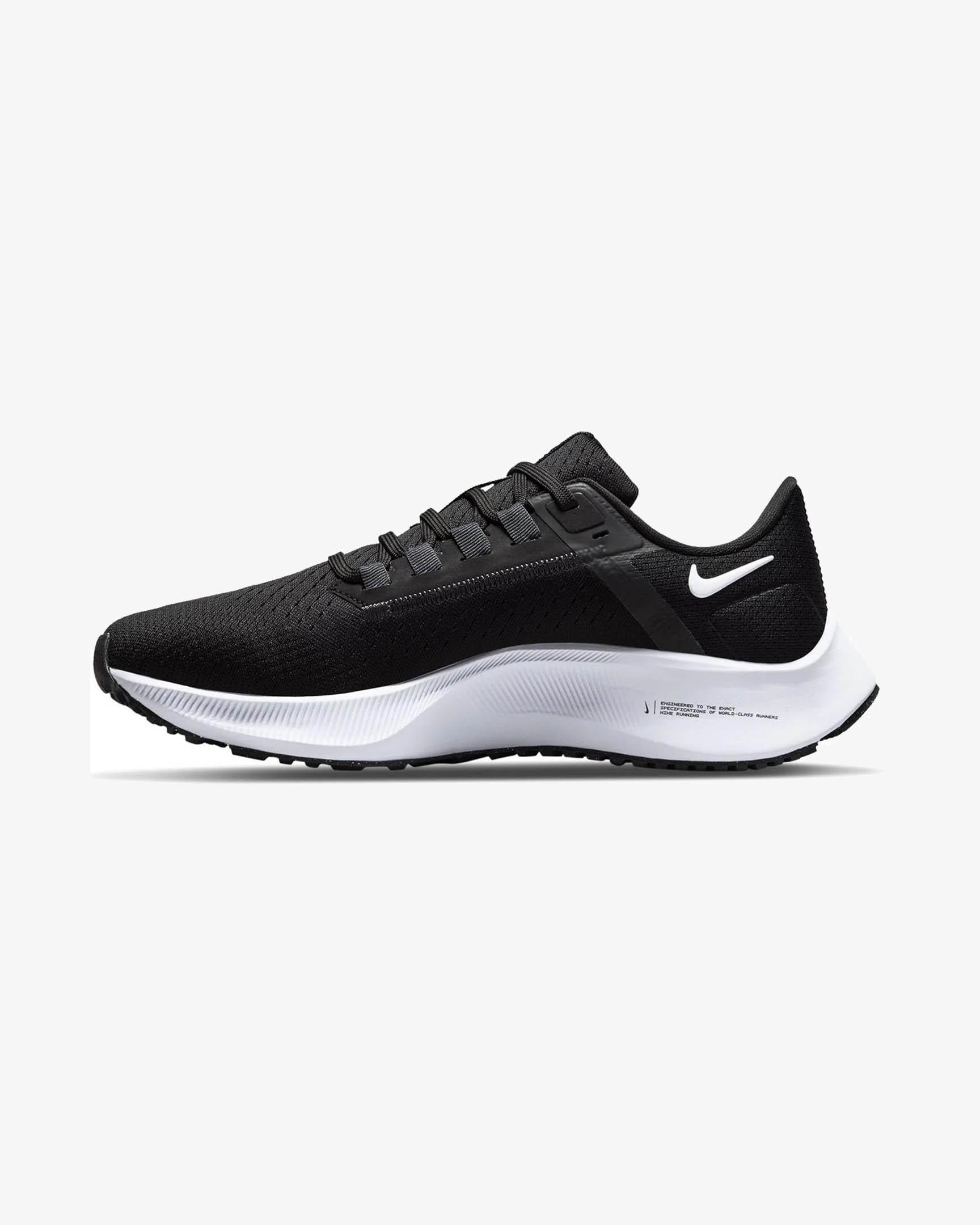 Nike CW7358-002-38 Nike Air Zoom Pegasus 38 Kadın Siyah Beyaz Koşu Ayakkabısı