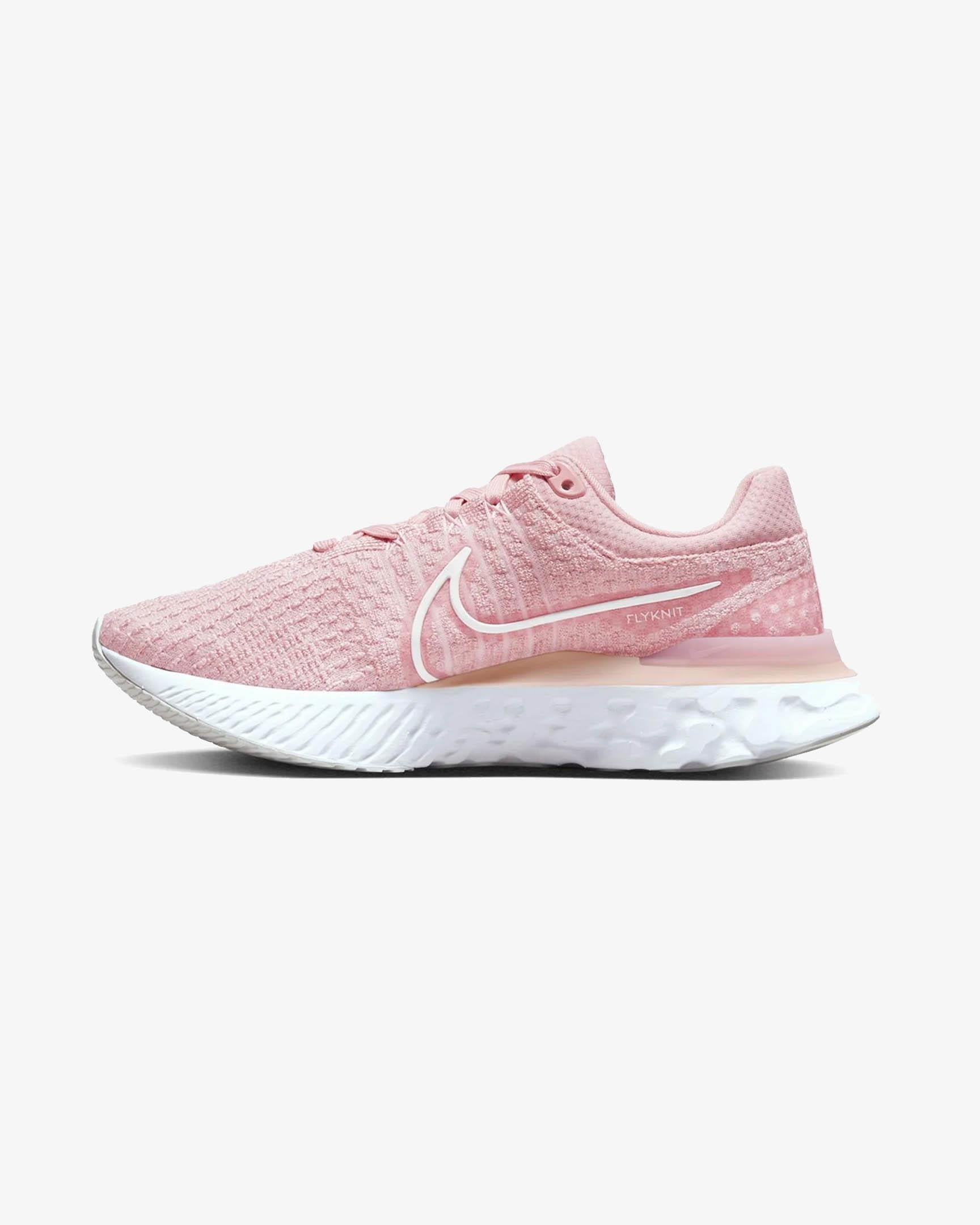 Nike DD3024-600-38 Nike React Infinity Run Flyknit 3 Kadın Pembe Beyaz Koşu Ayakkabısı
