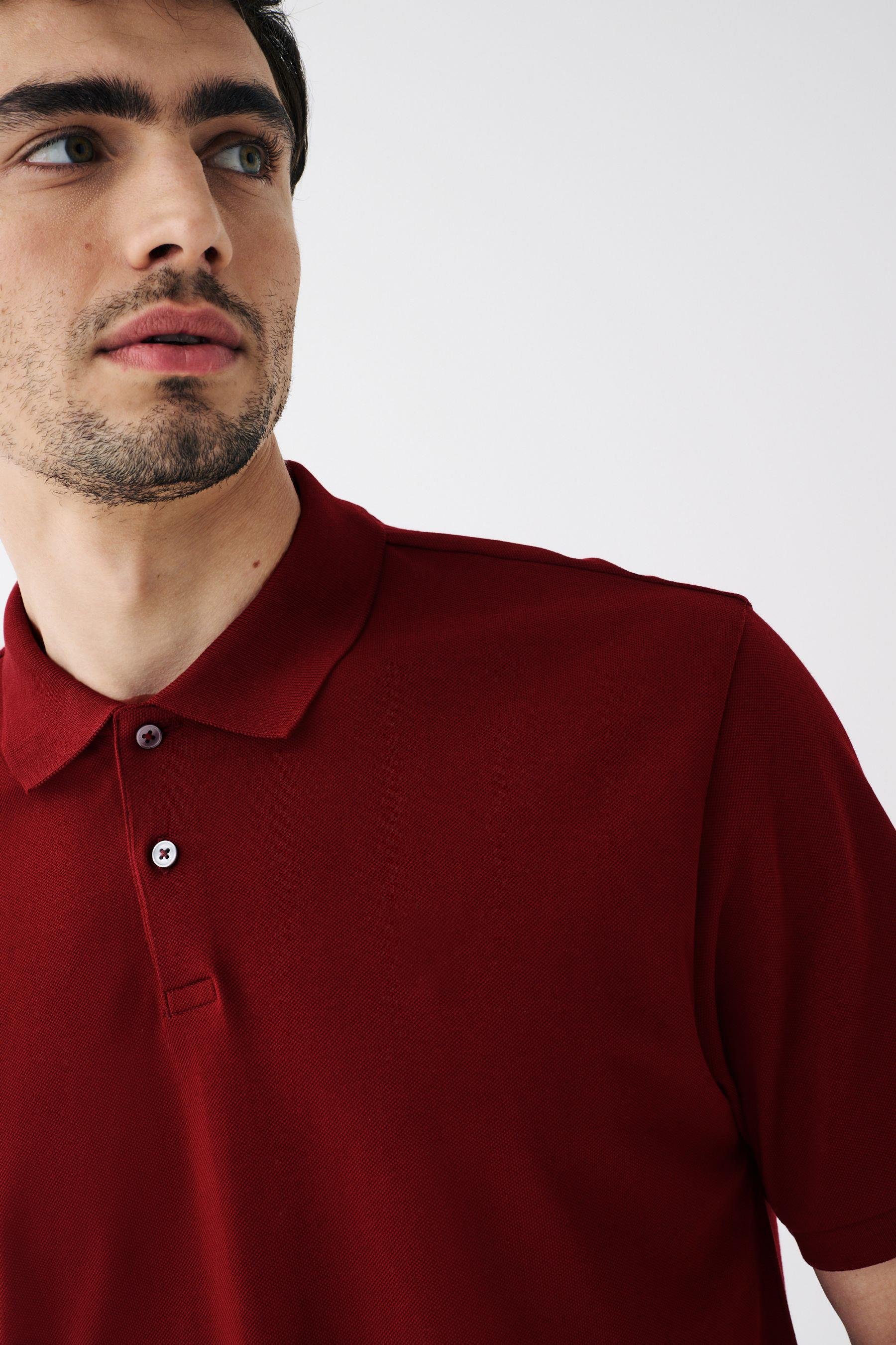 Erkek Kısa Kollu Polo Yaka T-shirt - BORDO