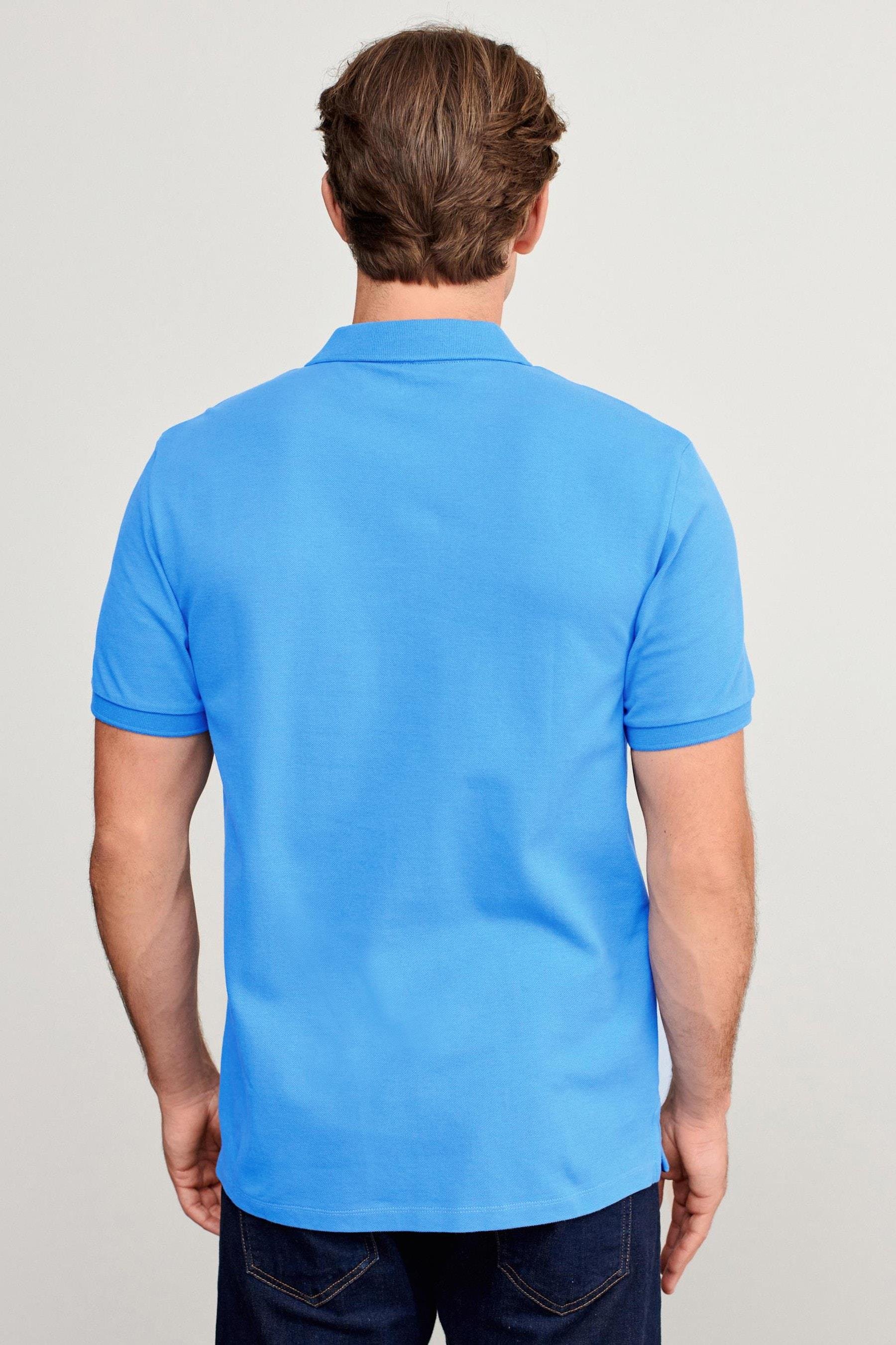 Erkek Kısa Kollu Polo Yaka T-shirt - MAVİ