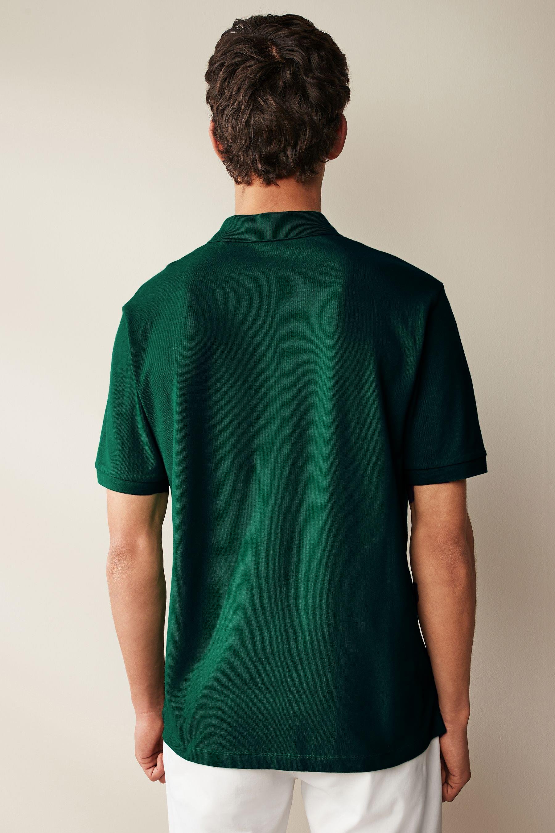 Erkek Kısa Kollu Polo Yaka T-shirt - YEŞİL