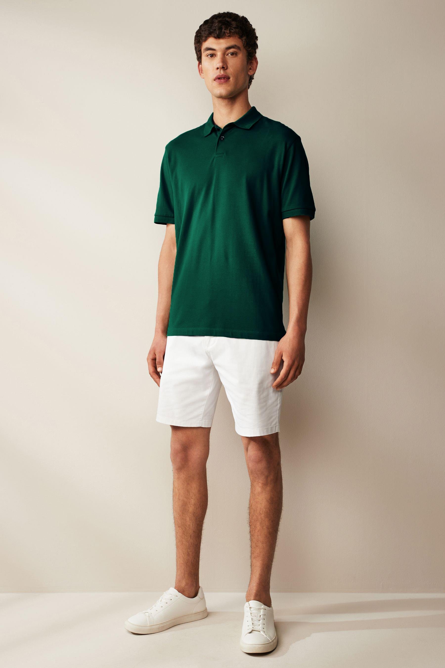Erkek Kısa Kollu Polo Yaka T-shirt - YEŞİL
