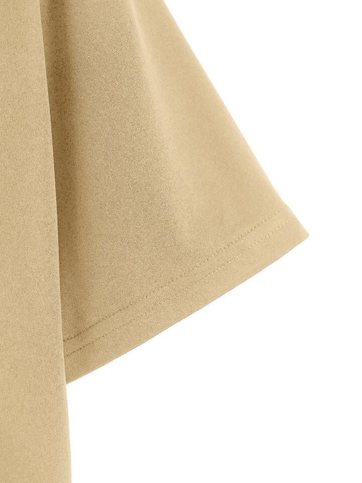 Softway Kadın Oversize Bisiklet Yaka Düz Crop T-shirt