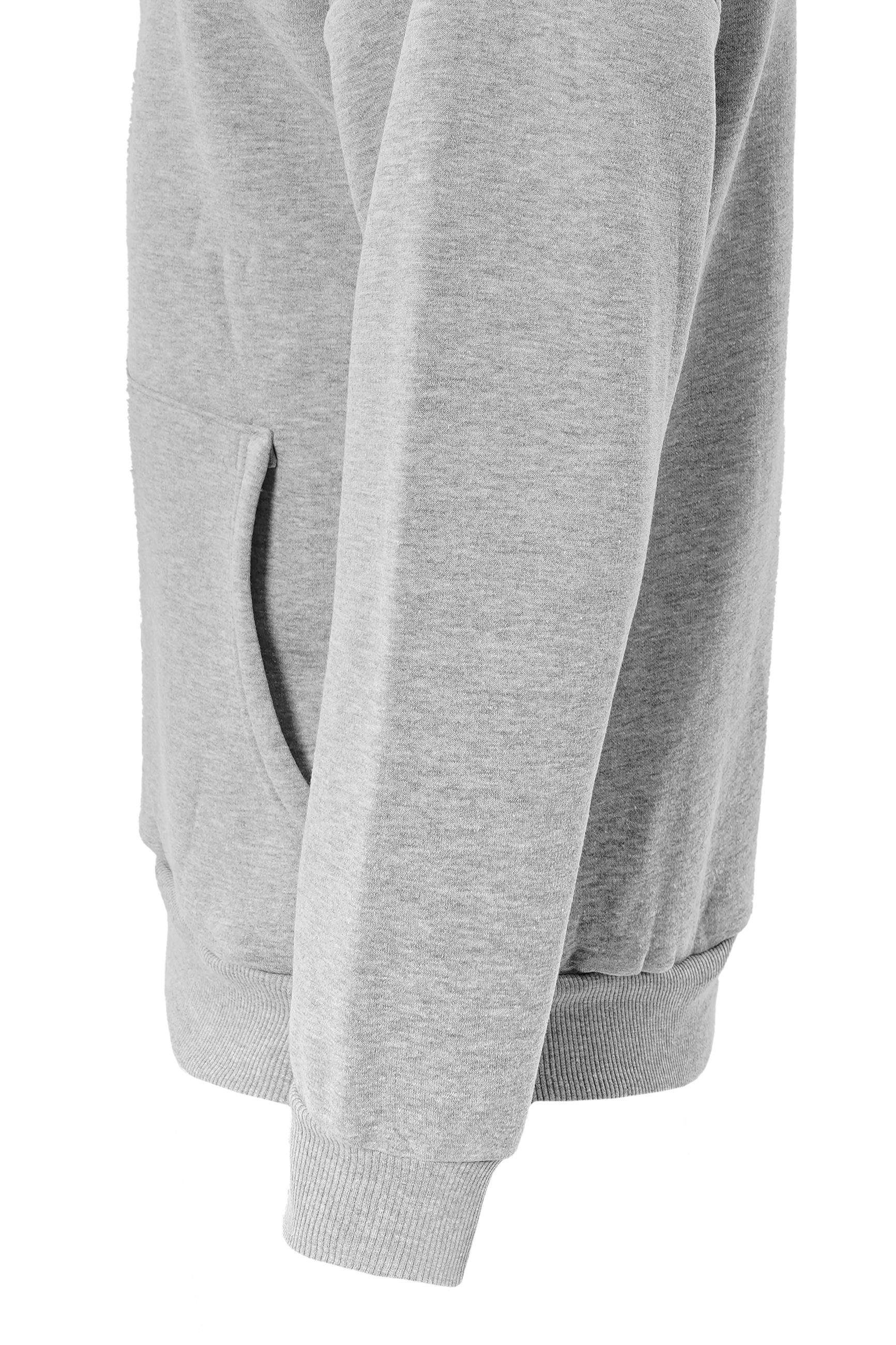 Unisex Are You Ok Honey Baskılı Kapüşonlu İçi Yumuşak Polarlı Oversize Sweatshirt - GRİ