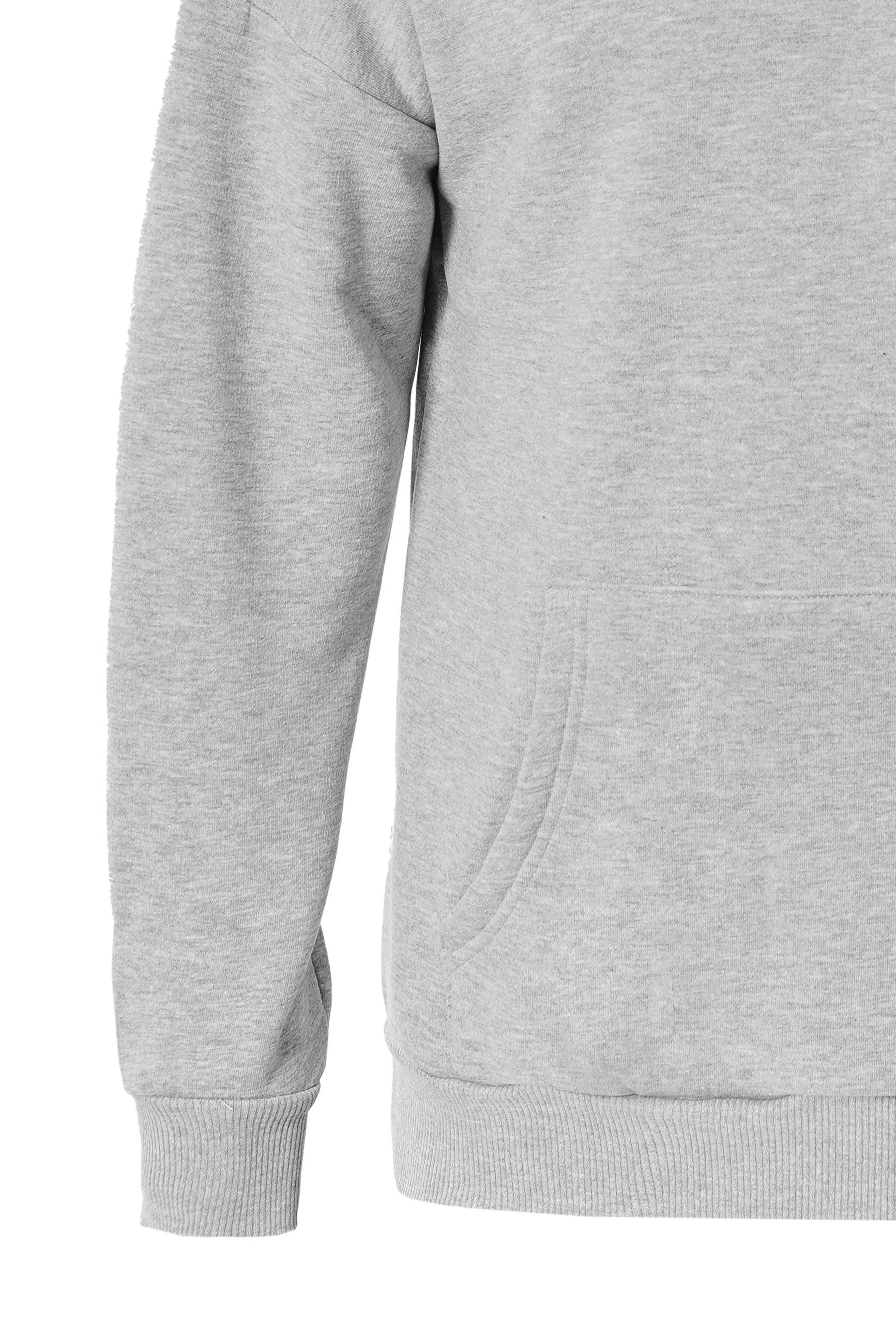 Unisex Colorful Hair Baskılı Kapüşonlu İçi Yumuşak Polarlı Oversize Sweatshirt - GRİ