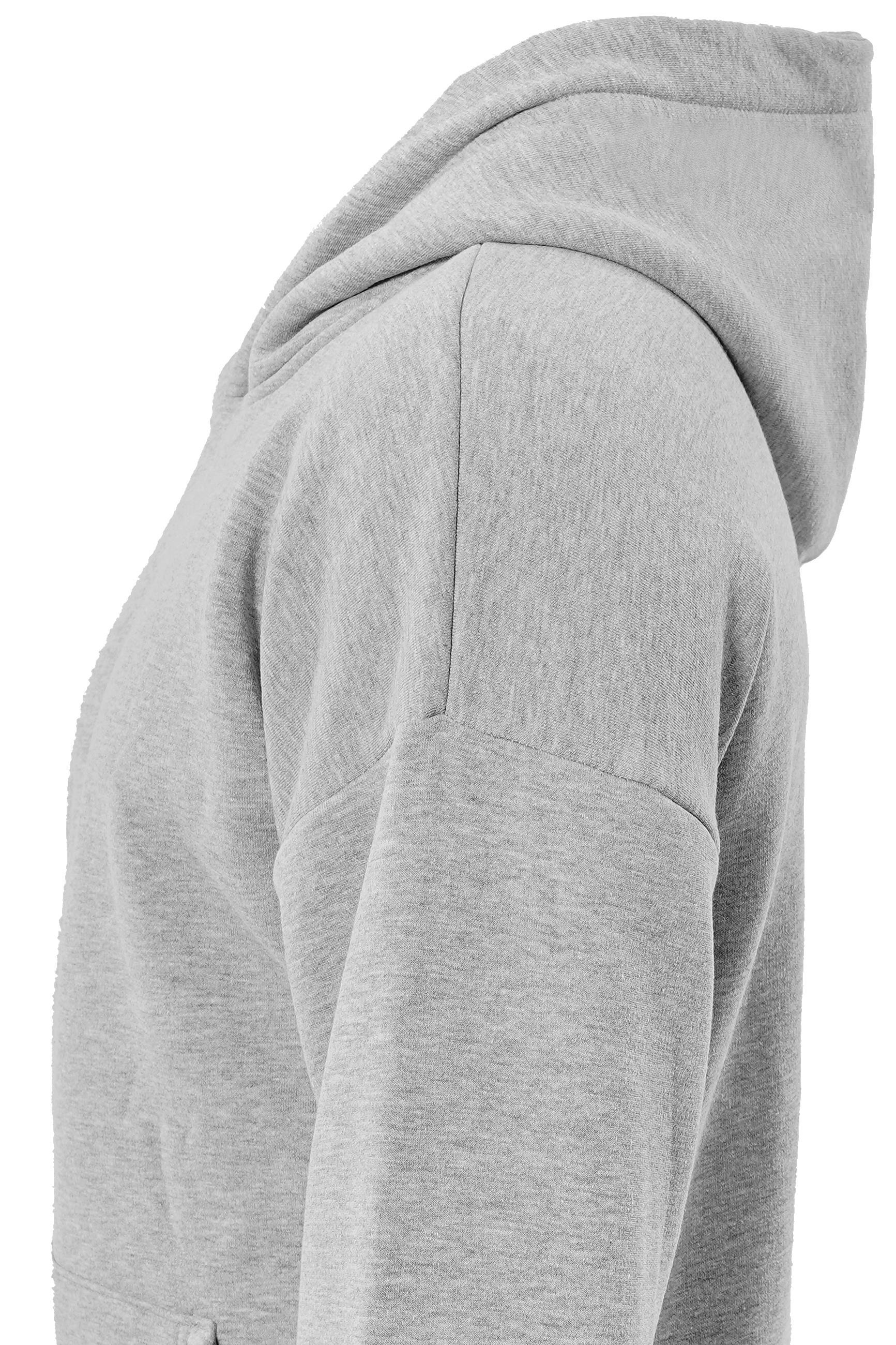 Unisex Colorful Hair Baskılı Kapüşonlu İçi Yumuşak Polarlı Oversize Sweatshirt - GRİ