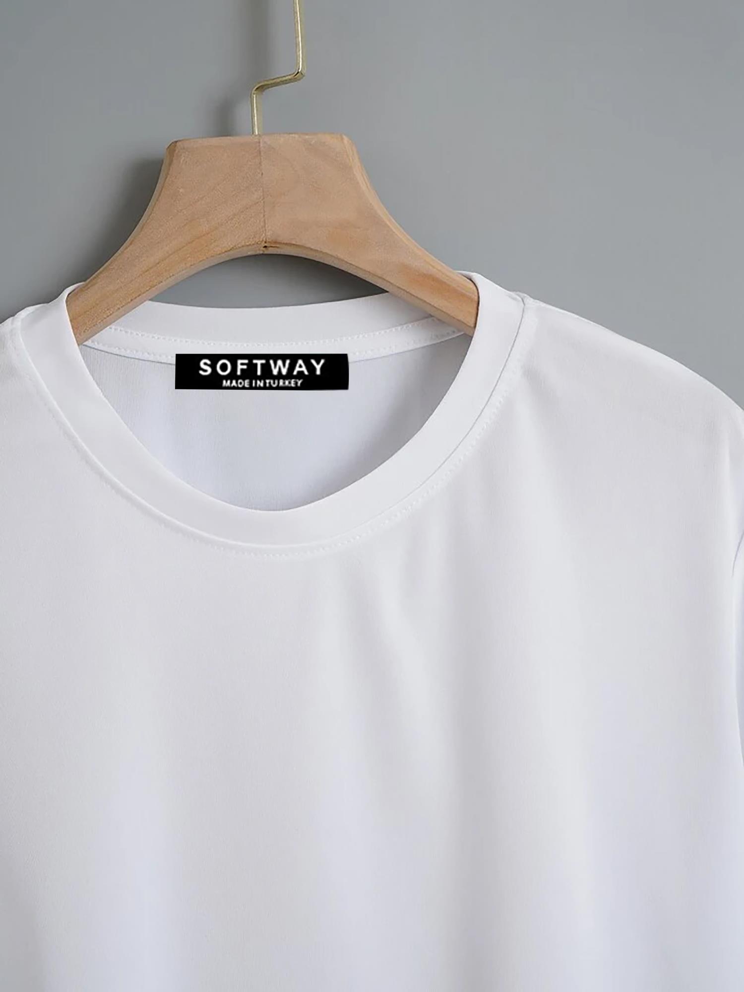 Unisex Oversize Bisiklet Yaka Colorful Hair Baskılı Basic T-Shirt - BEYAZ