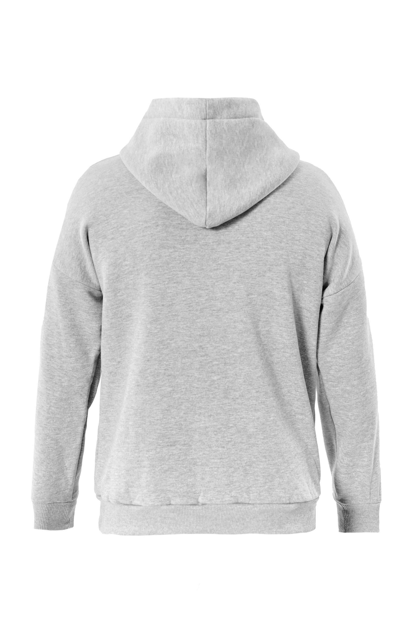 Unisex You Are Baskılı Kapüşonlu İçi Yumuşak Polarlı Oversize Sweatshirt - GRİ