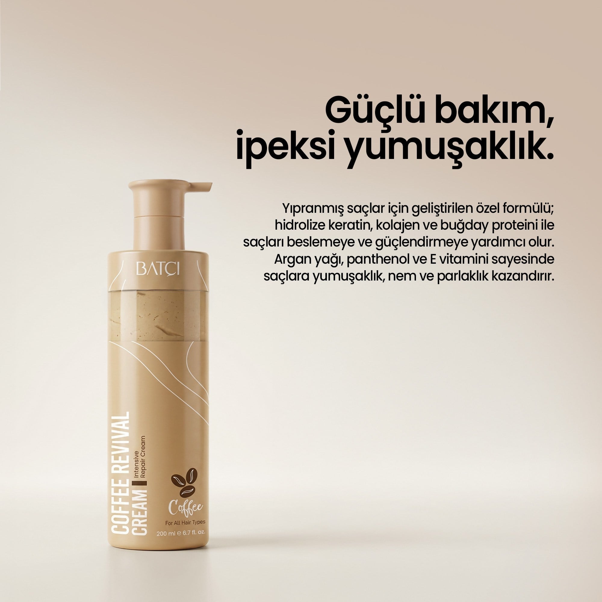  Kahveli Kuru Saçlar İçin Elektriklenme Önleyici Termik Saç Sütü Kremi 200 ML