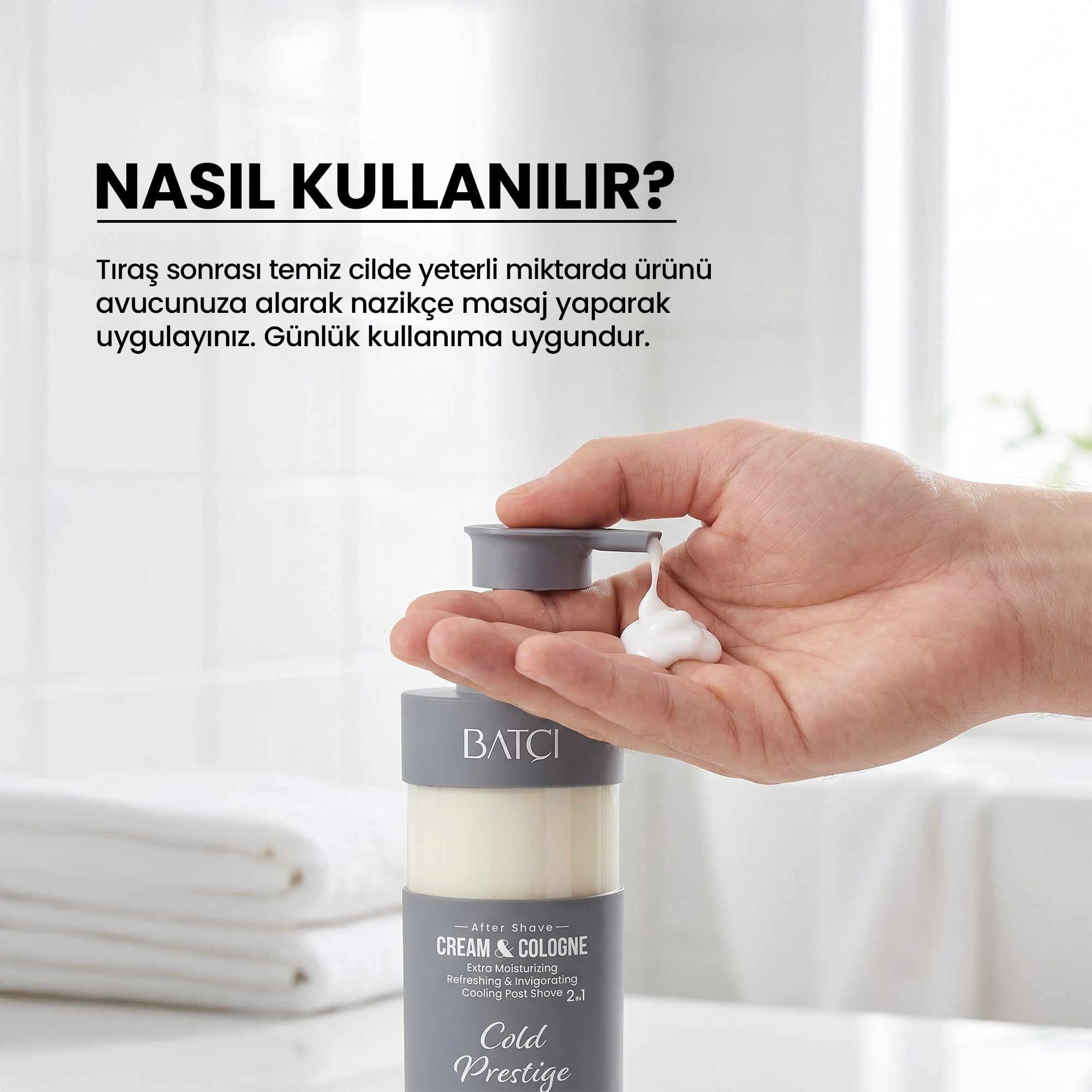 2'si 1 Arada Tıraş Sonrası Krem Kolonya – Nemlendirici, Ferahlatıcı