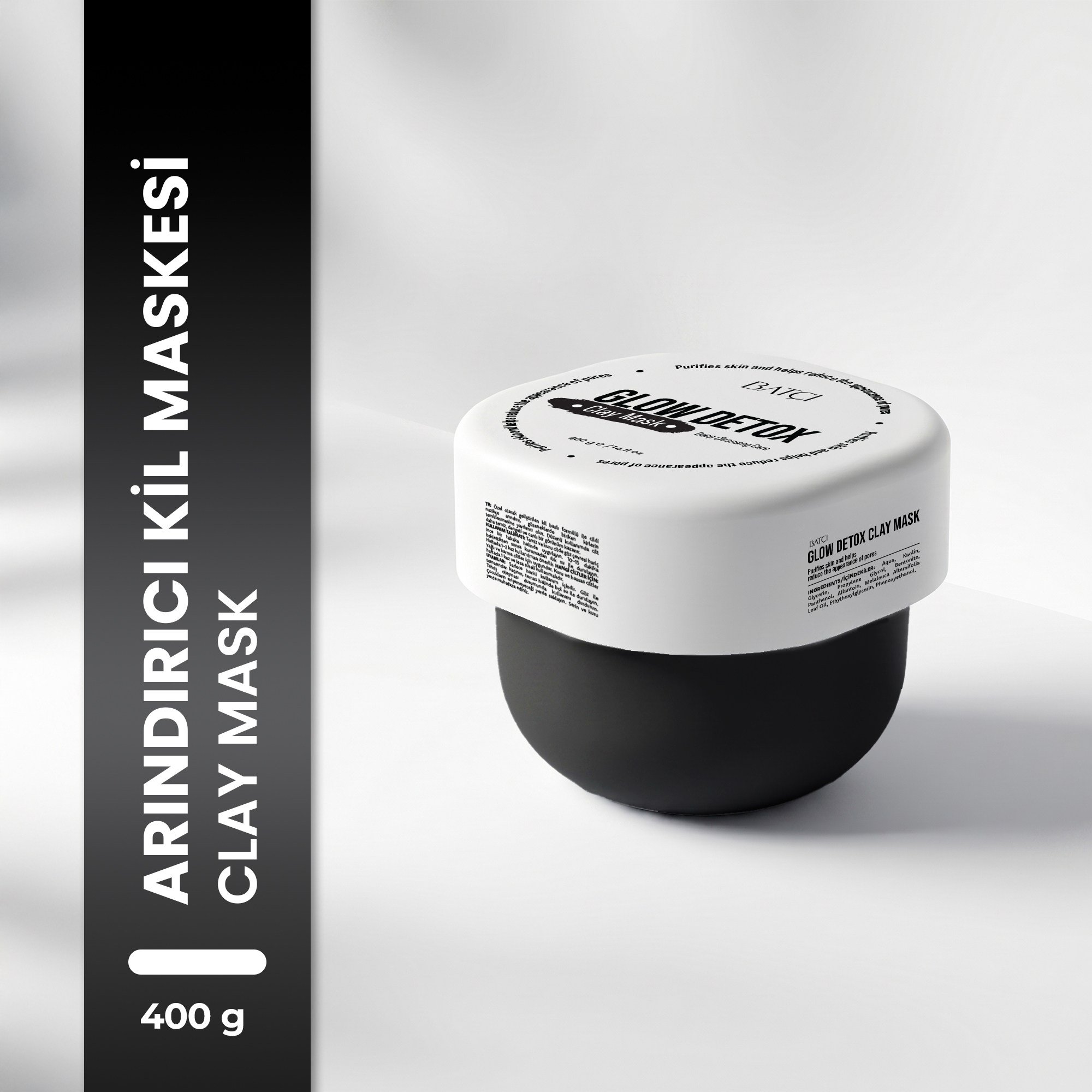 Arındırıcı Kil Maskesi 300 ML – Kaolin & Bentonite İçerikli Gözenek Temizleyici Detox Clay Mask