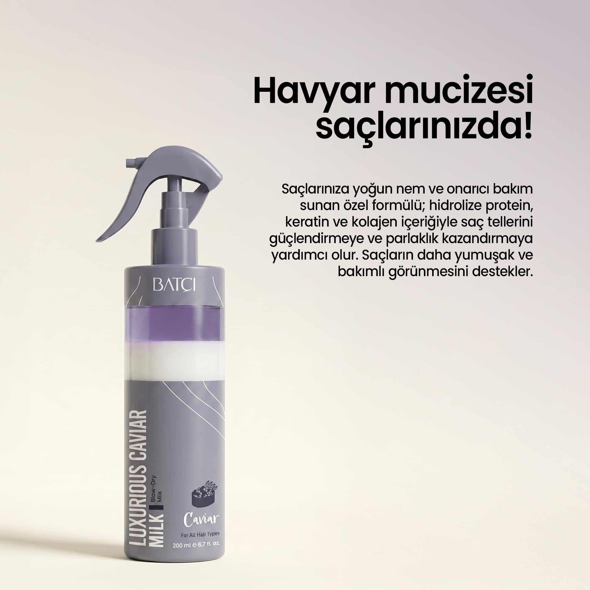 Havyar Özlü Çift Fazlı Saç Bakım Fön Sütü 200 ML