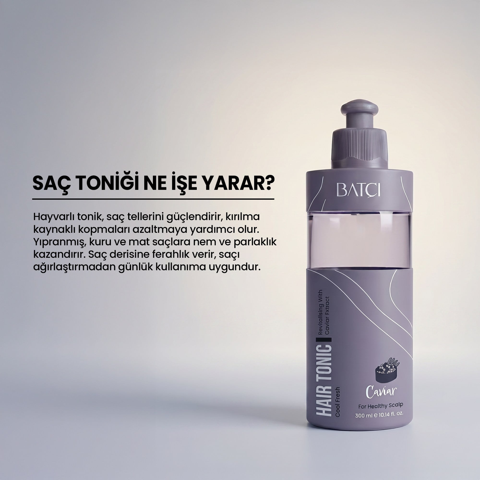 Havyarlı Saç Toniği – Güçlendirici, Kök Besleyici