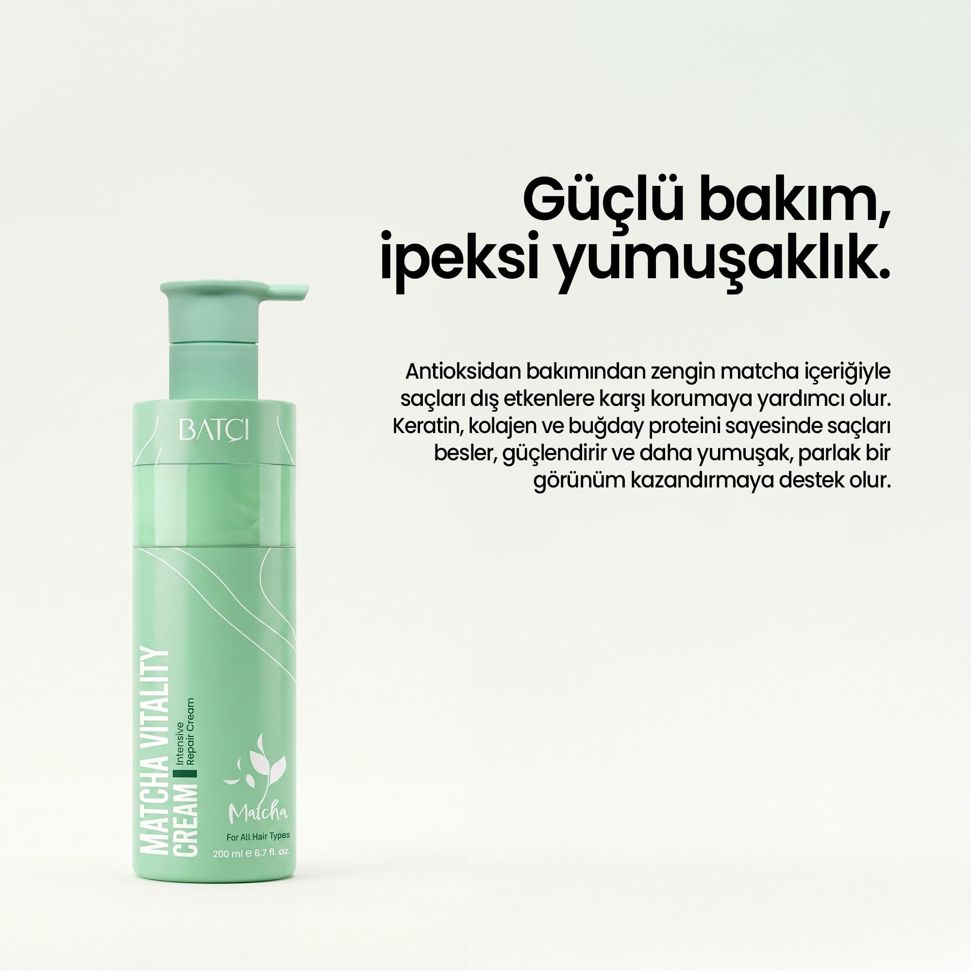 Maça Çaylı Saç Kremi– Yıpranmış Saçlar İçin Onarıcı & Antioksidan Krem
