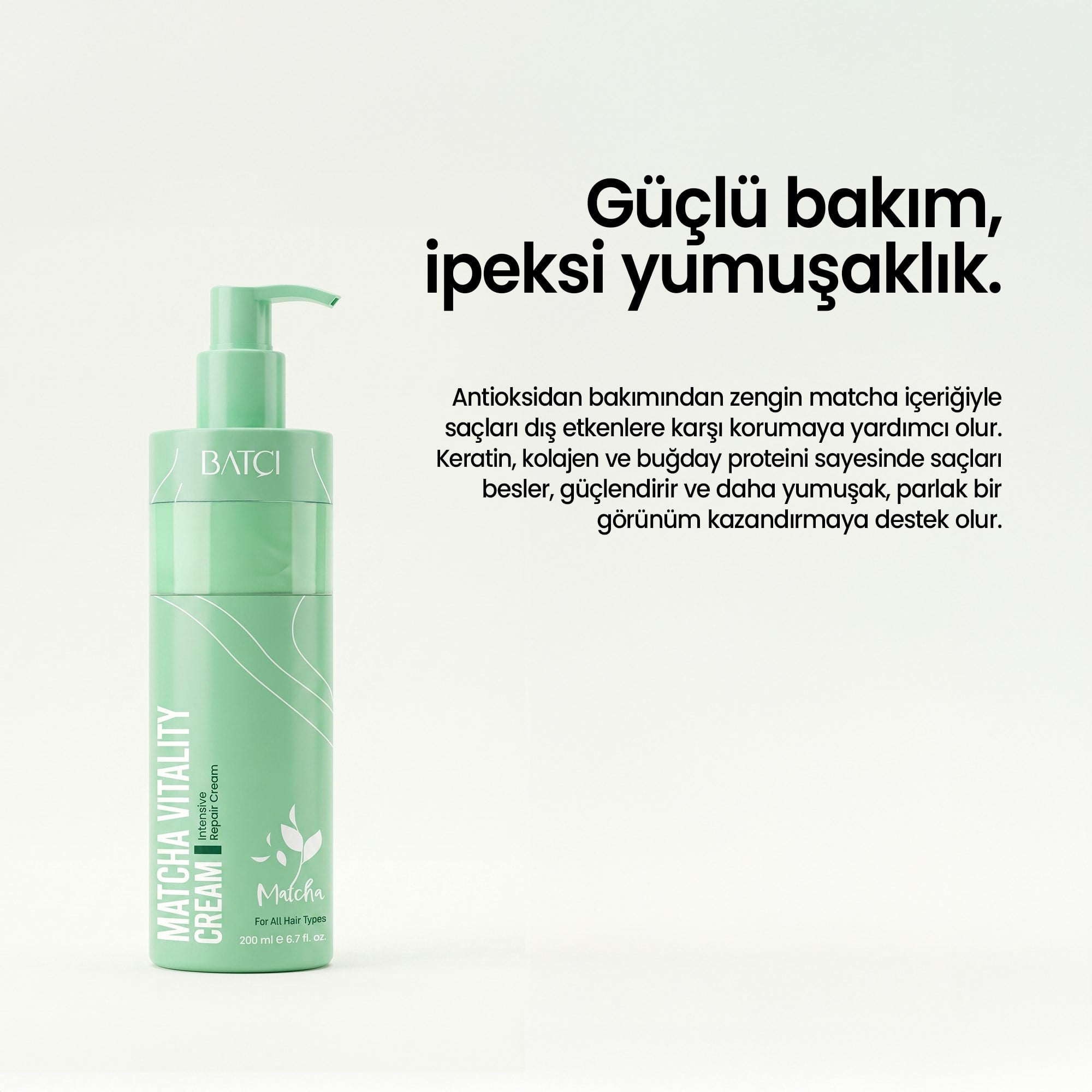 Maça Çaylı Saç Kremi– Yıpranmış Saçlar İçin Onarıcı & Antioksidan Krem