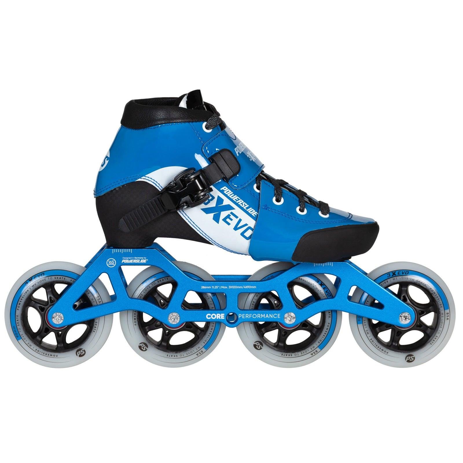 3X adj. Evo Blue / White Racing Paten