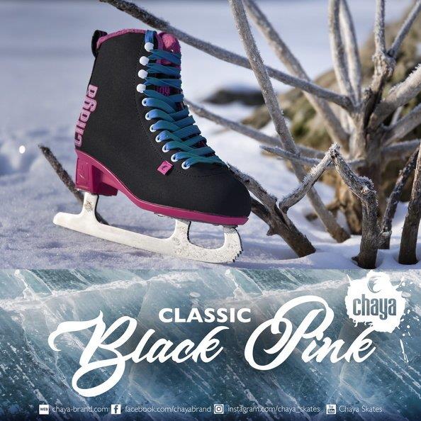 CHAYA CLASSIC BLACK/PINK BUZ PATENİ