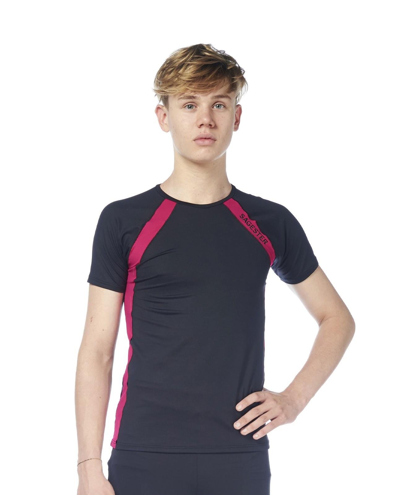 Erkekler/Erkek Çocuklar için çift renkli yüksek teknolojili Tişört