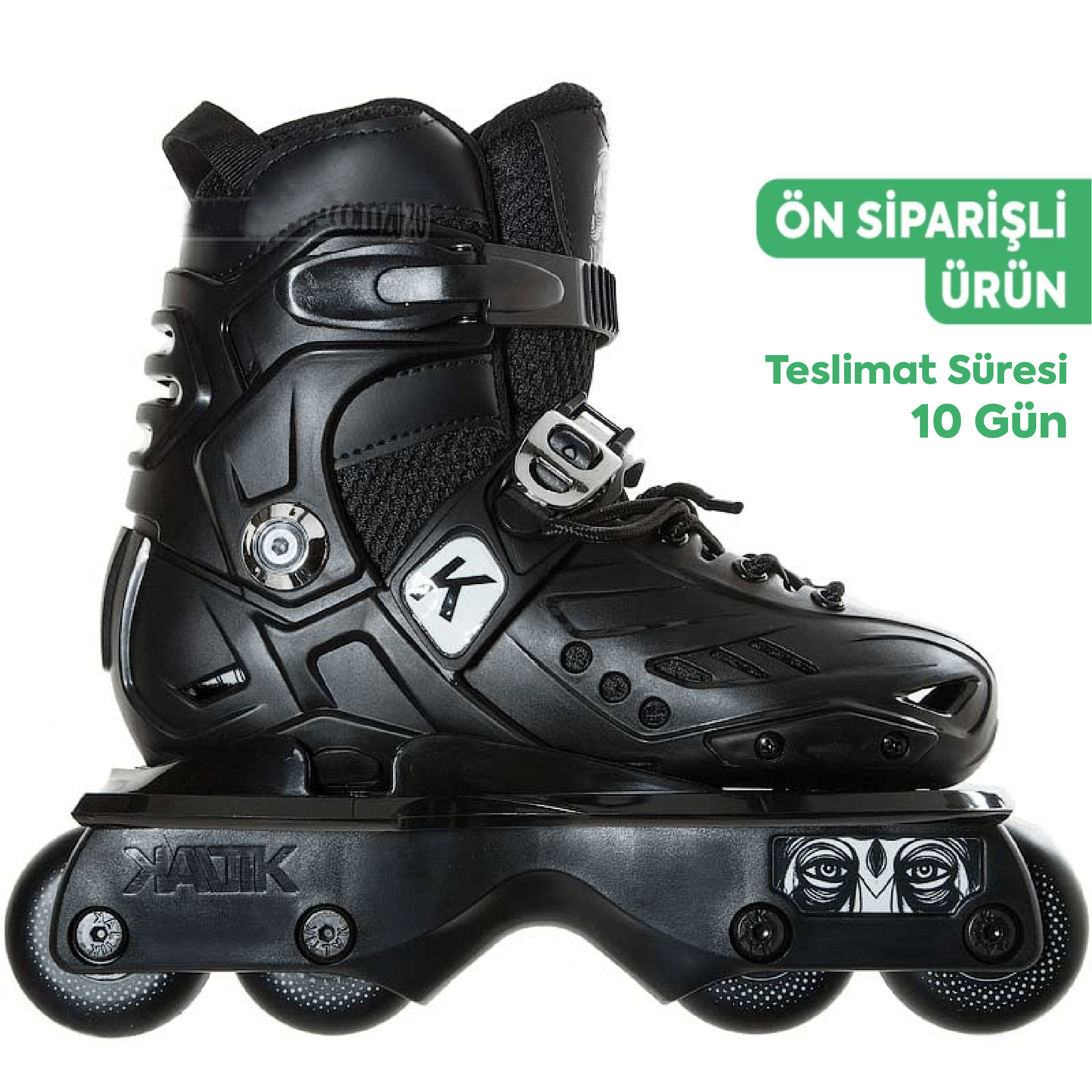 Kaltik Junior K Black Flat Paten