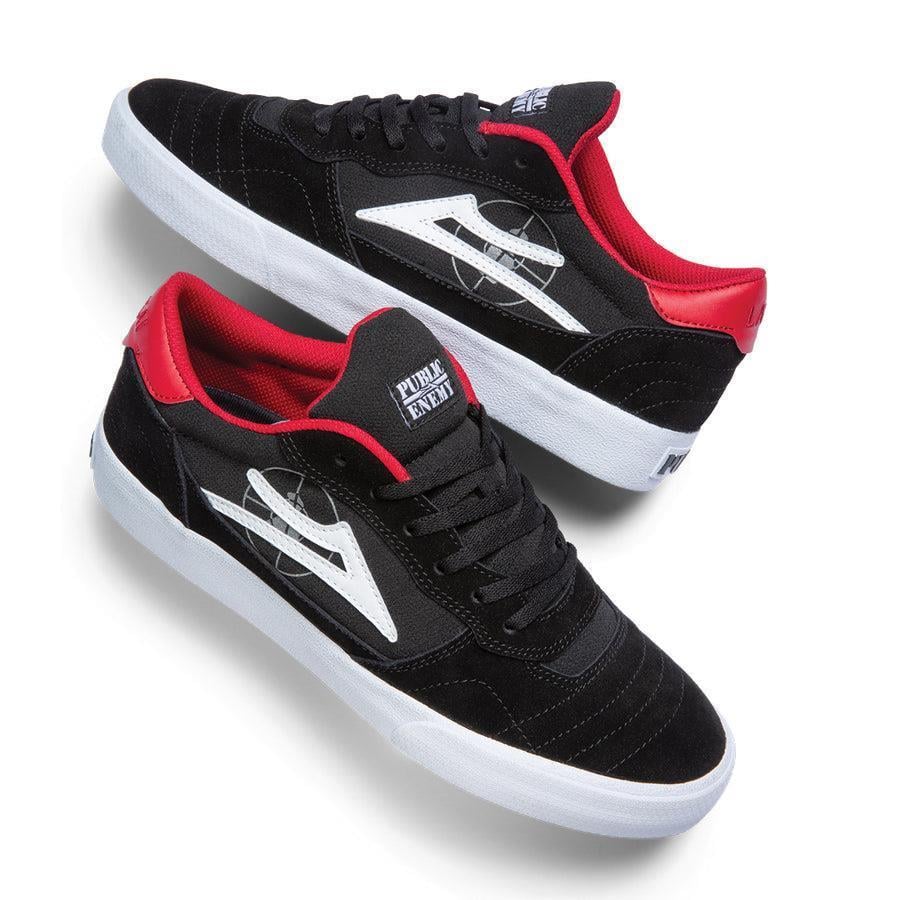 Lakai Cambridge - Public Enemy Black/Red Suede
