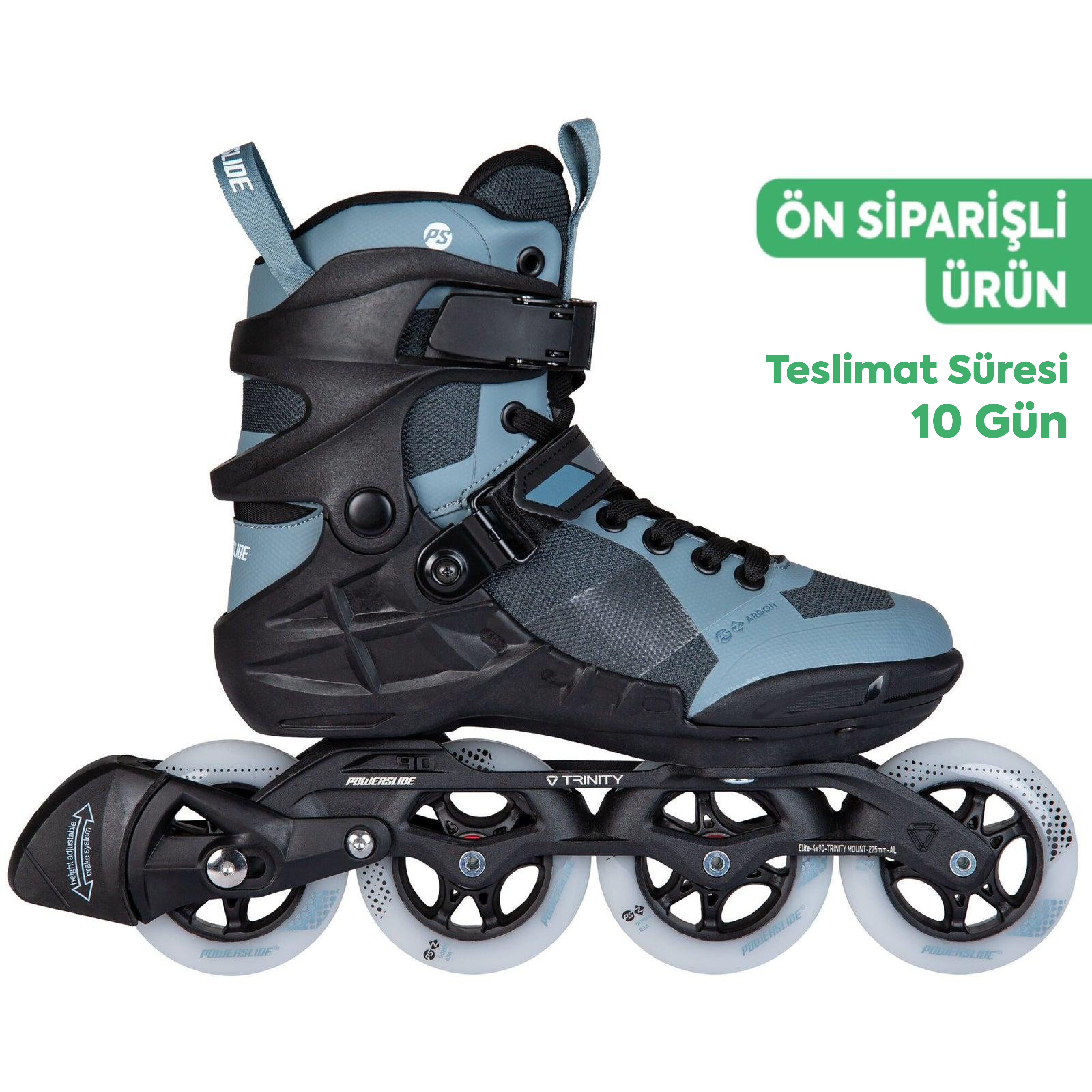 Powerslide Phuzion Argon Grey 90