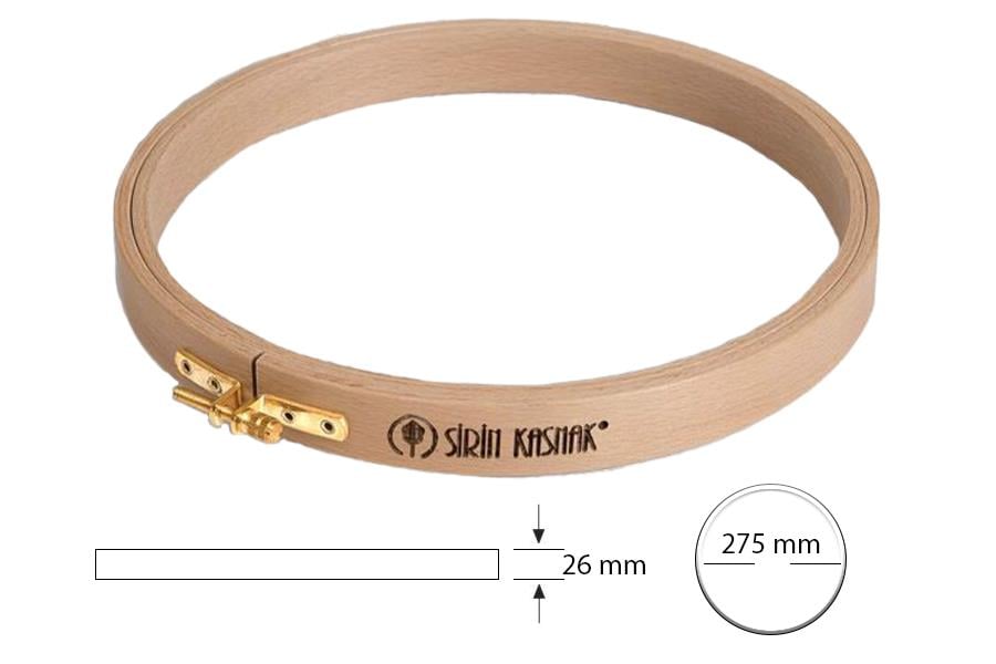 Şirin Kasnak Vidalı Geniş Gergef Nakış Kasnağı 211-10 27,5 cm