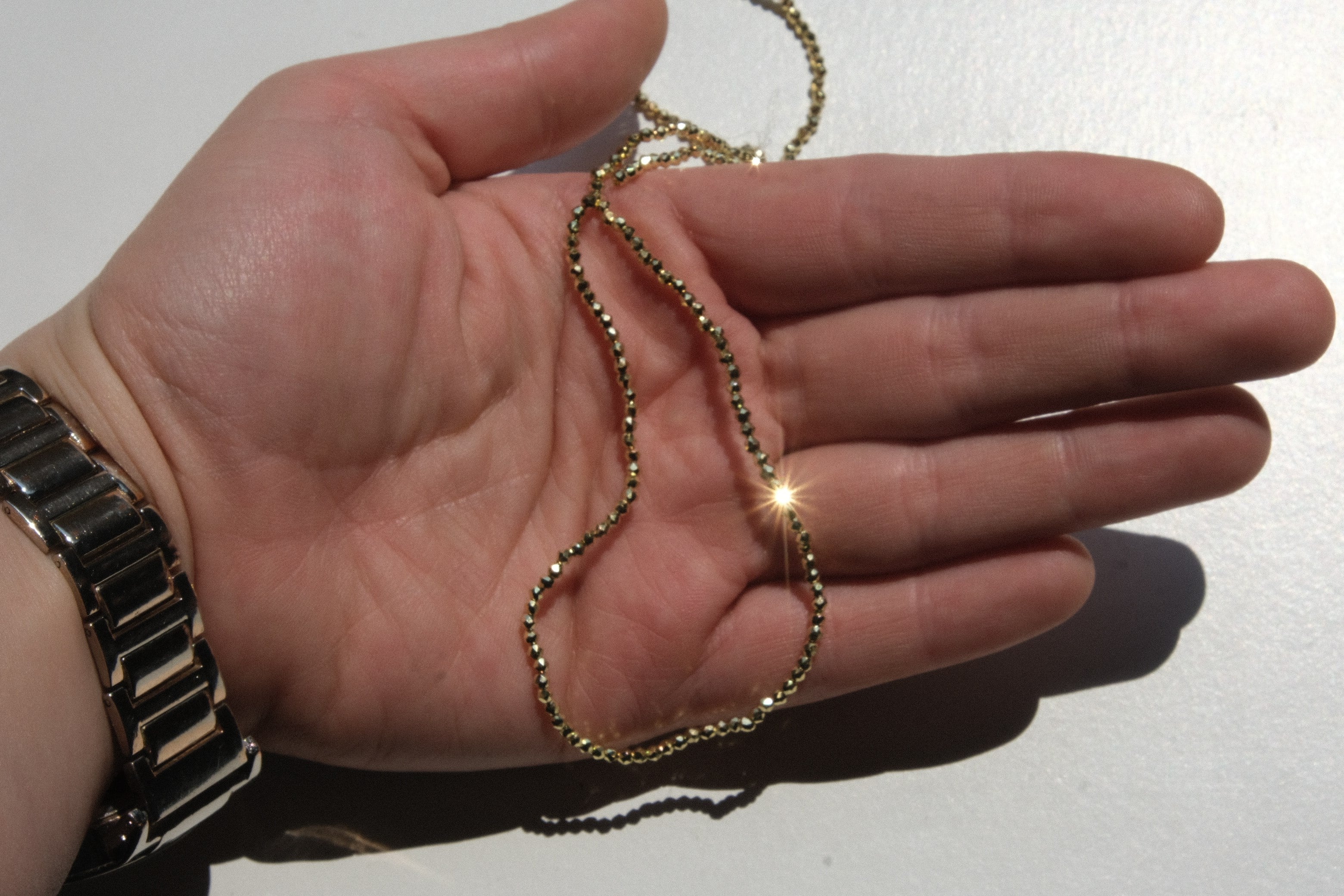 Açık Gold Renk 0.8 mm Kristal Boncuk Mikro Kesim Takı Yapım Malzemesi