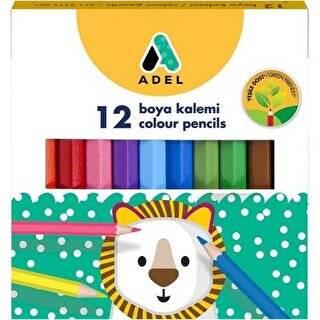 Adel 12 Renk Boya Kalemi Yarım Boy
