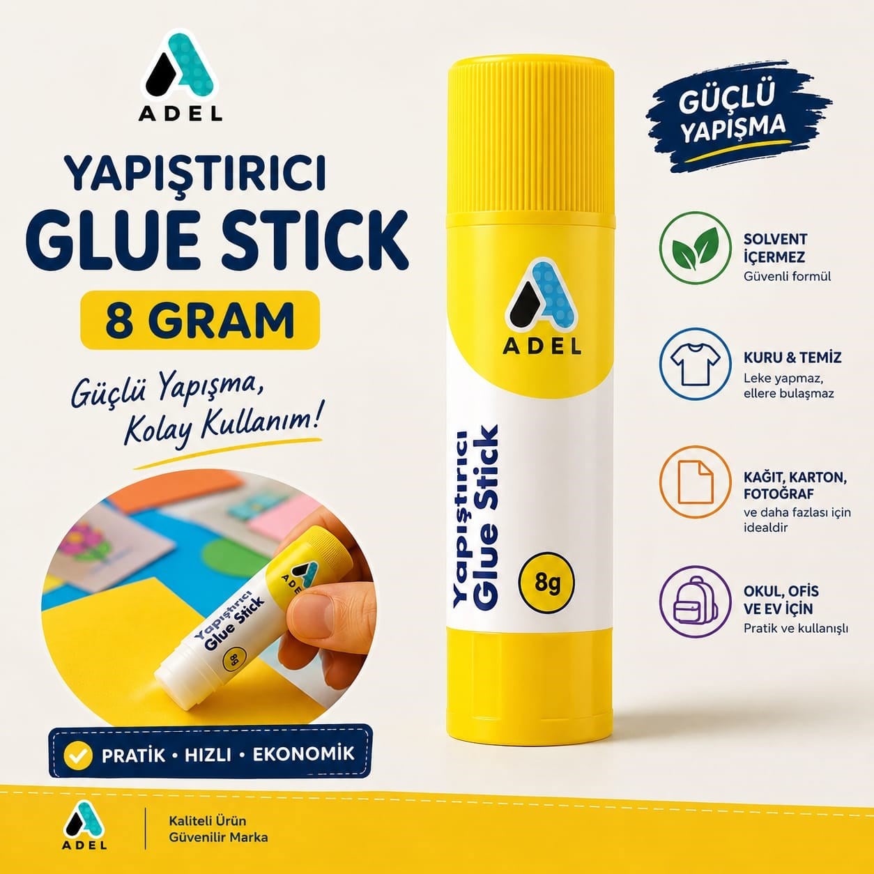 Adel Stick Yapıştırıcı Glue Stick 8 Gram