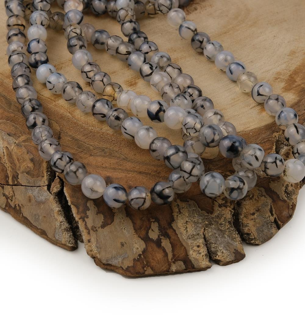 Akik Taşı Doğal Taş Dizisi 8 mm Model-25