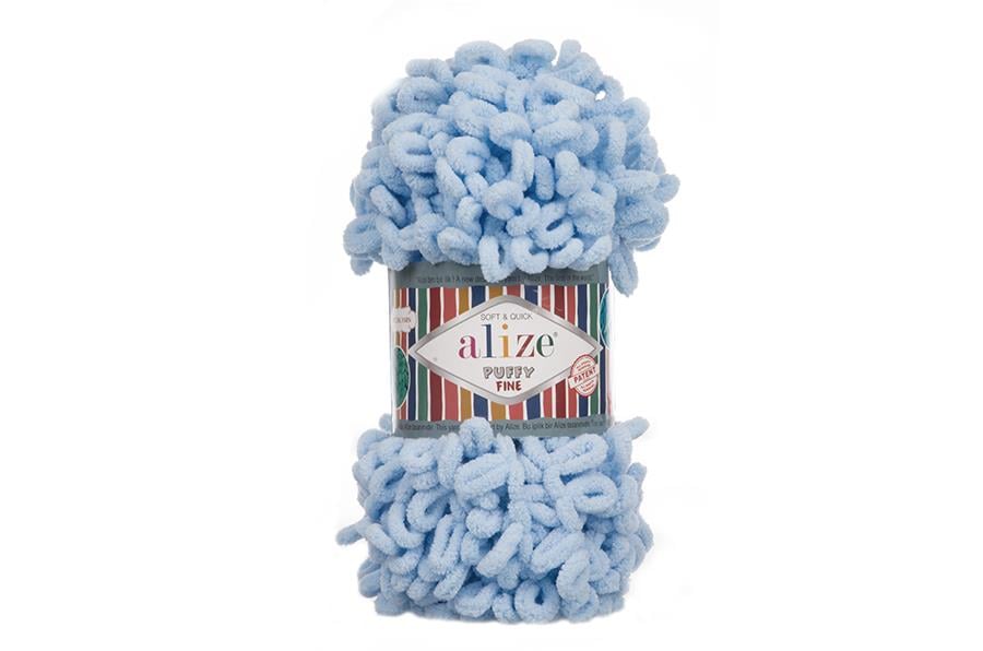 Alize Puffy Fine El Örgü İpi Bebe Mavi-218