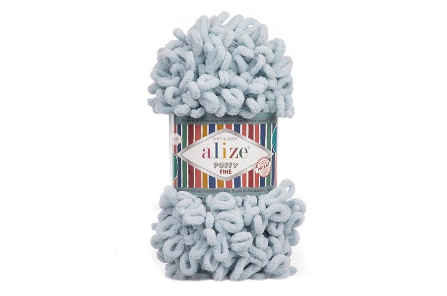 Alize Puffy Fine El Örgü İpi Gri-500