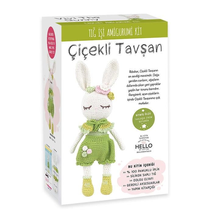 Amigurumi Kit Çiçekli Tavşan