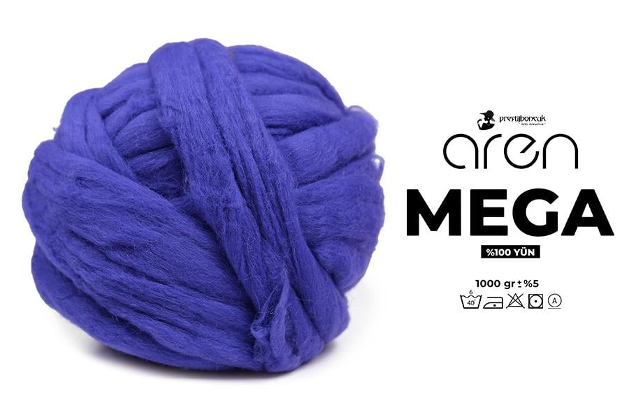 Aren Mega Dev Yün Koyu Mor 1000 Gr