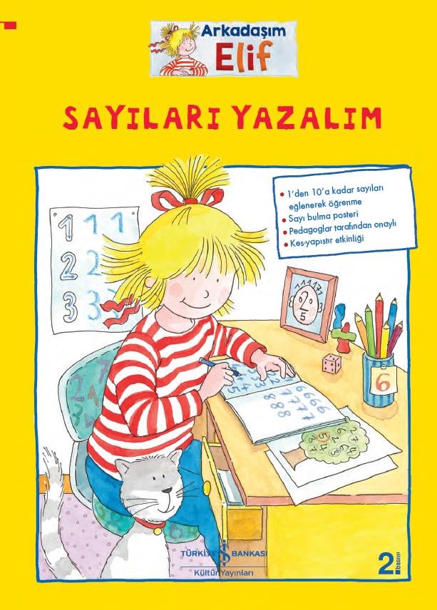 Arkadaşım Elif – Sayıları Yazalım - Hanna Sörensen - İş Bankası Kültür Yayınları 