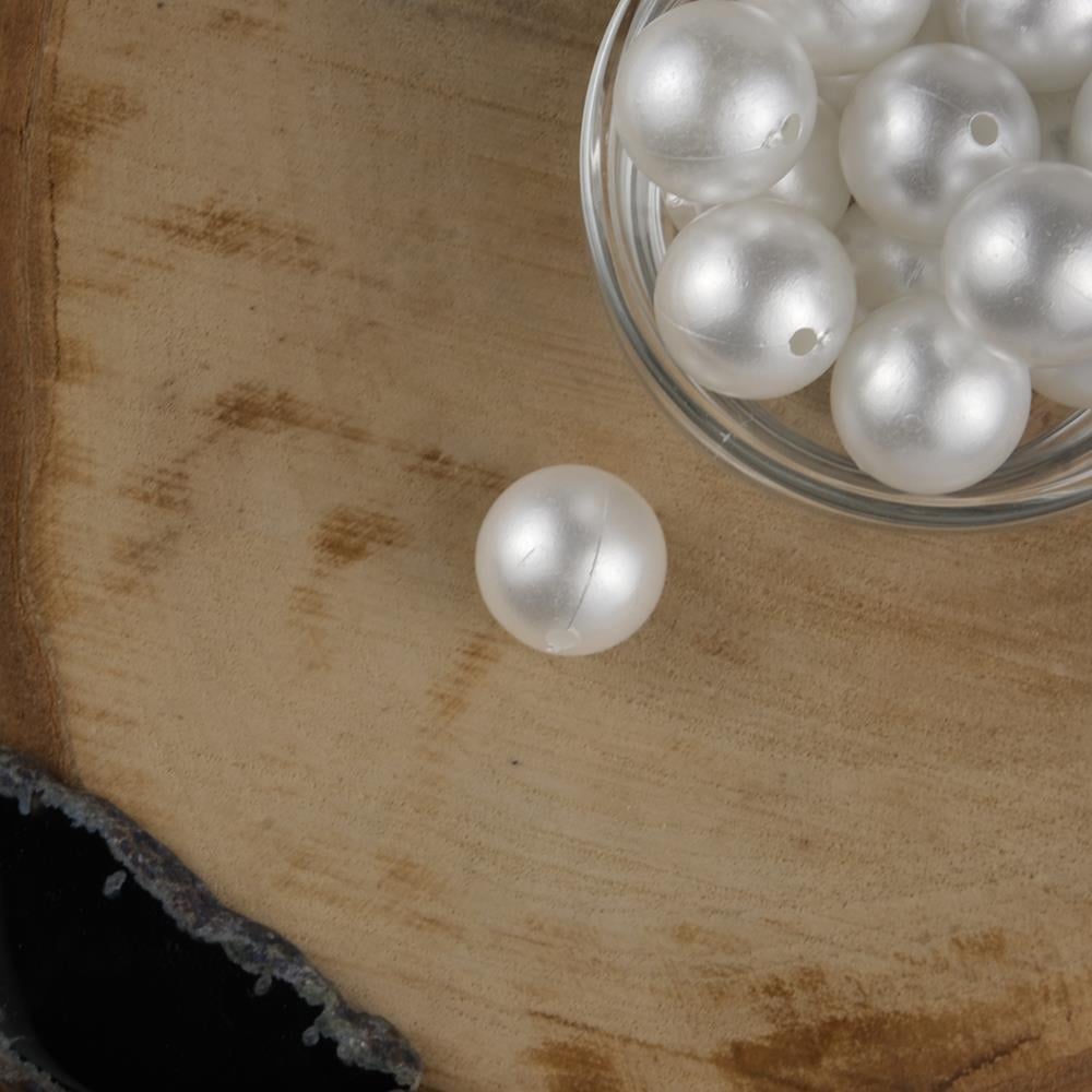 Beyaz Plastik İnci 18 mm 500 Gram