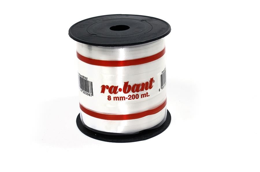 Beyaz Renk Şerit Rafya