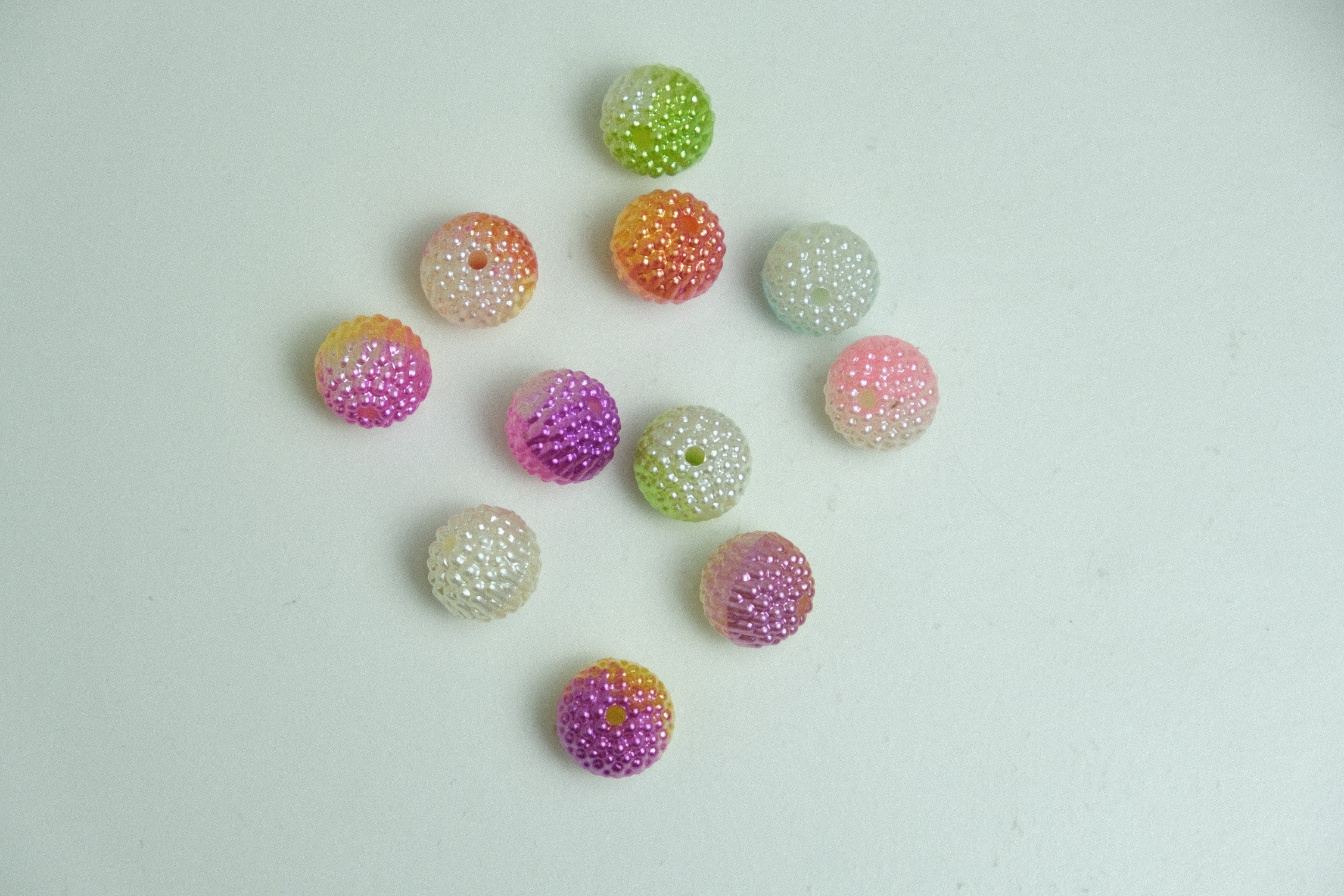 Böğürtlen Neon / Pastel Karışık İnci 14 mm 500 gr