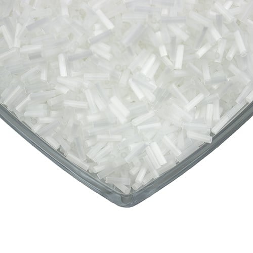 Boru Boncuk 7 mm 50 gr Jablonex Mat Beyaz Boru Boncuk 