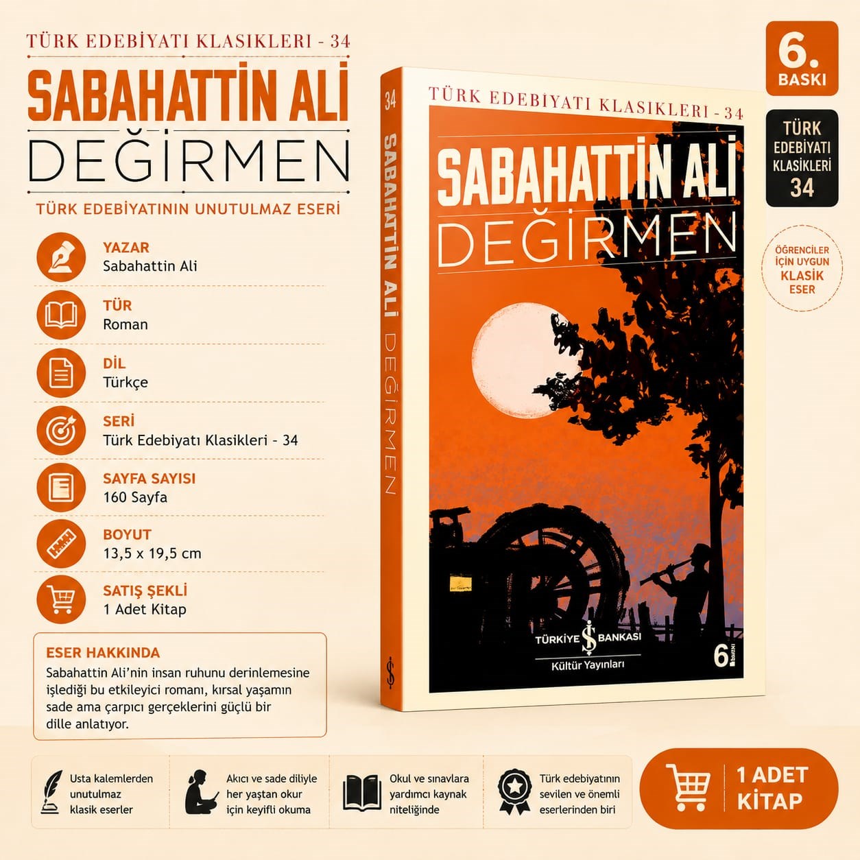 Değirmen Sabahattin Ali İş Bankası Kültür Yayınları