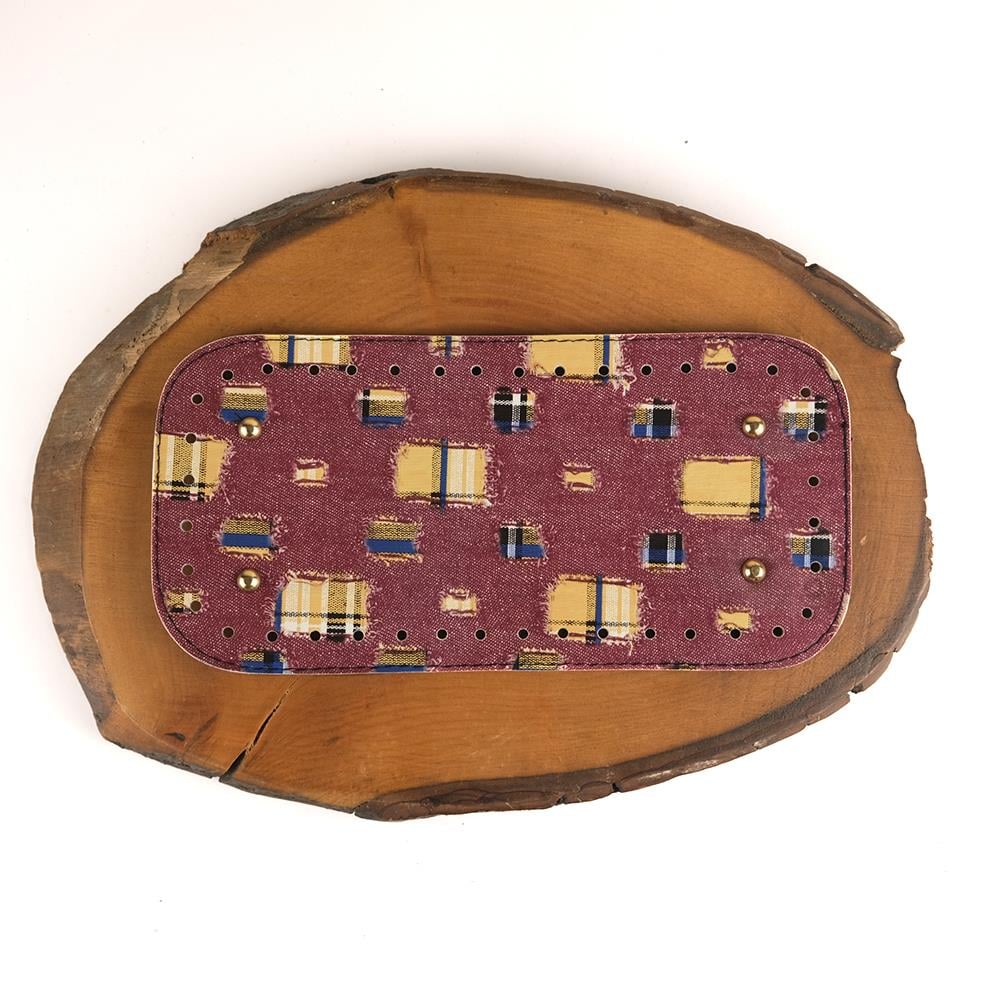 Deri Çanta Tabanı Desenli 25X12 cm