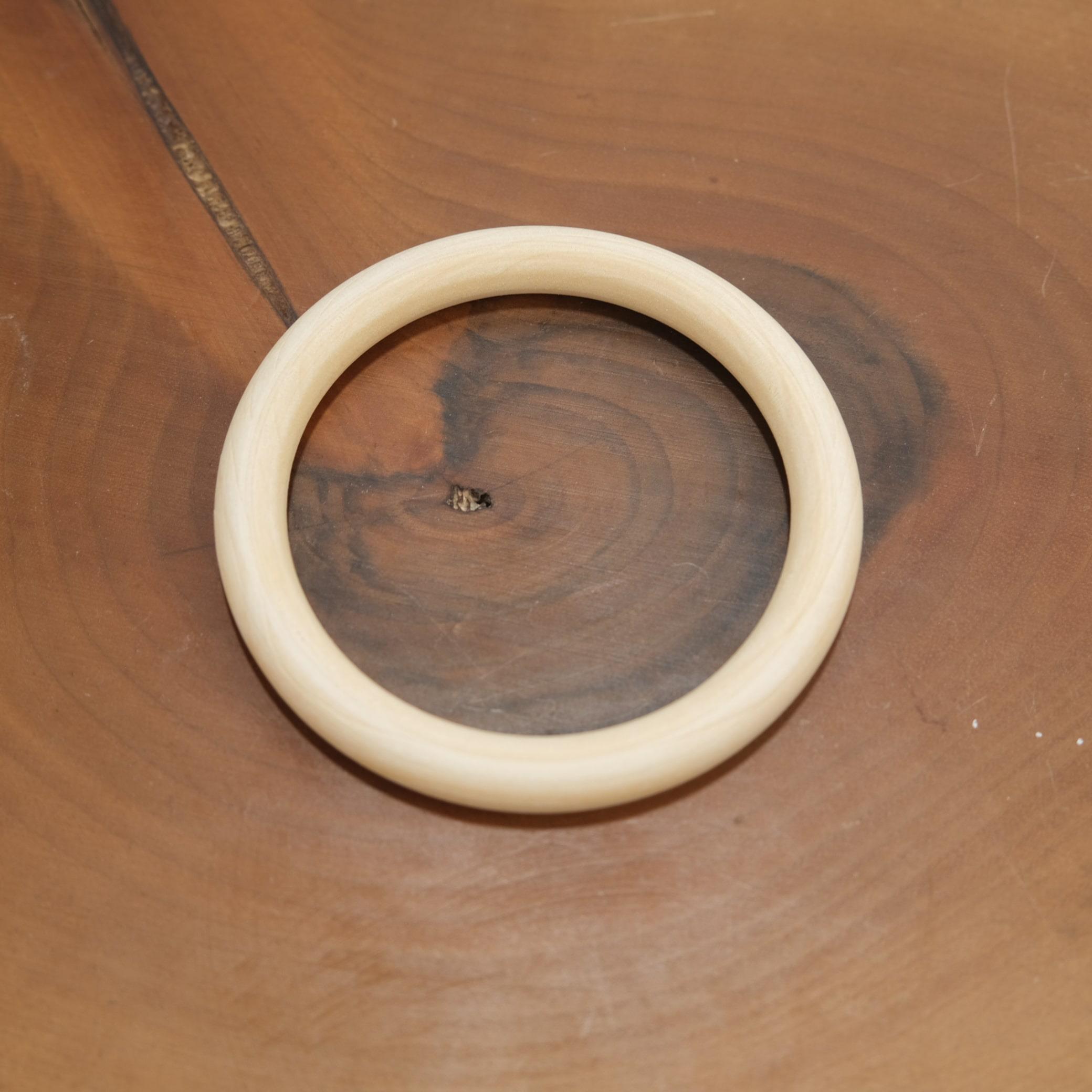 Doğal Ahşap Halka 9 cm Diş Kaşıyıcı Makrome Halka Amigurumi Halka 10 Adet