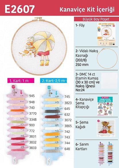 E2607 Kanaviçe Kiti 25 cm Kanaviçe Seti