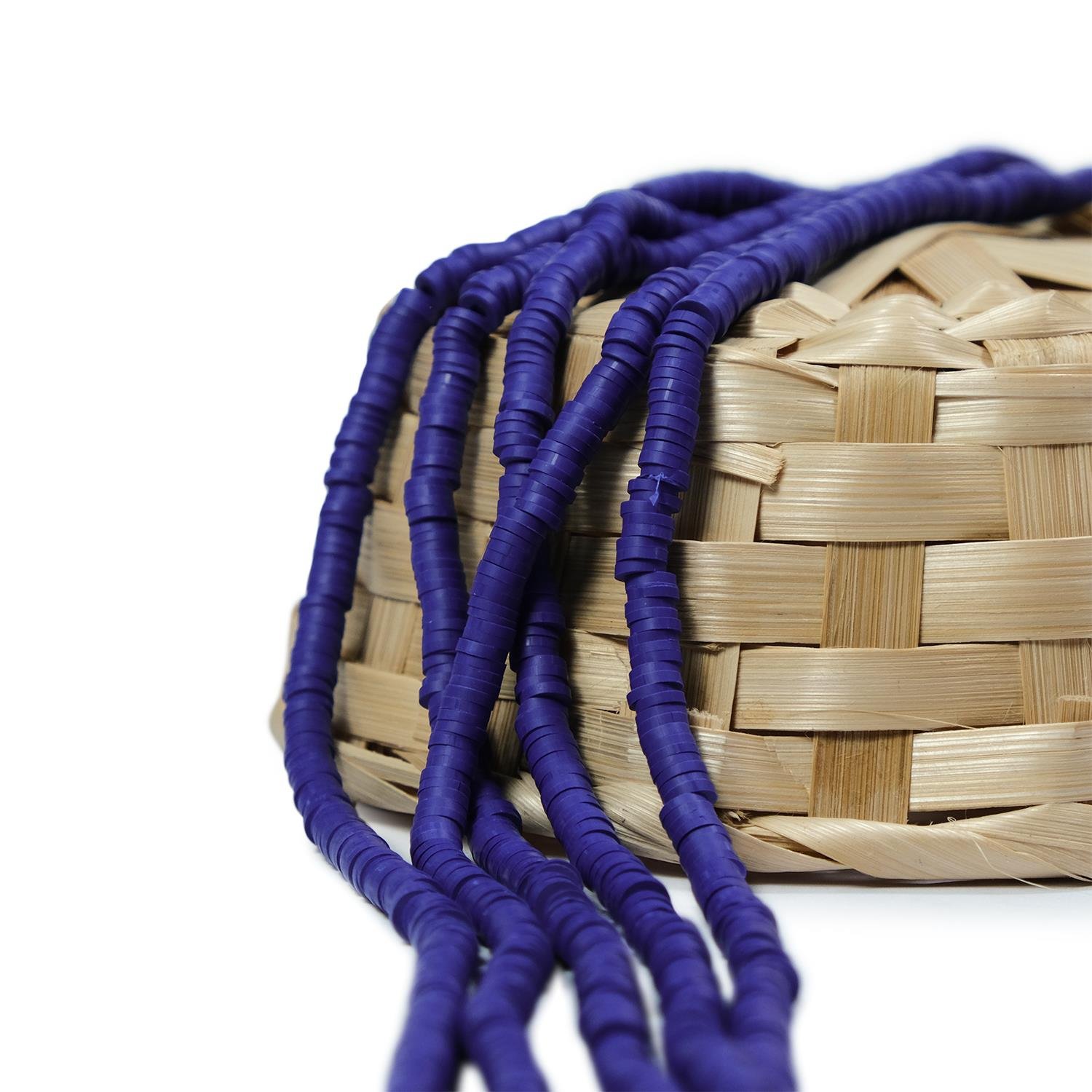 Fimo Boncuk Dizisi 6 mm | Mor