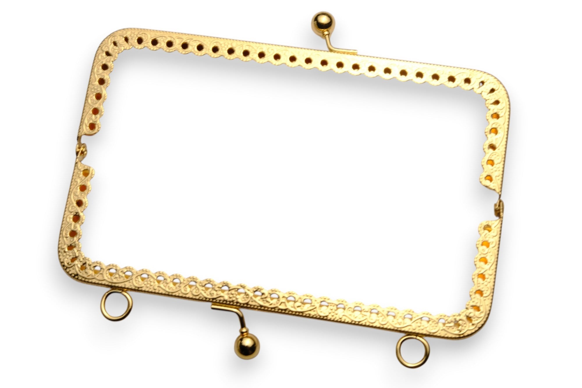 Gold Renkli Köşeli Metal Çanta ve Cüzdan Klipsi18 cm