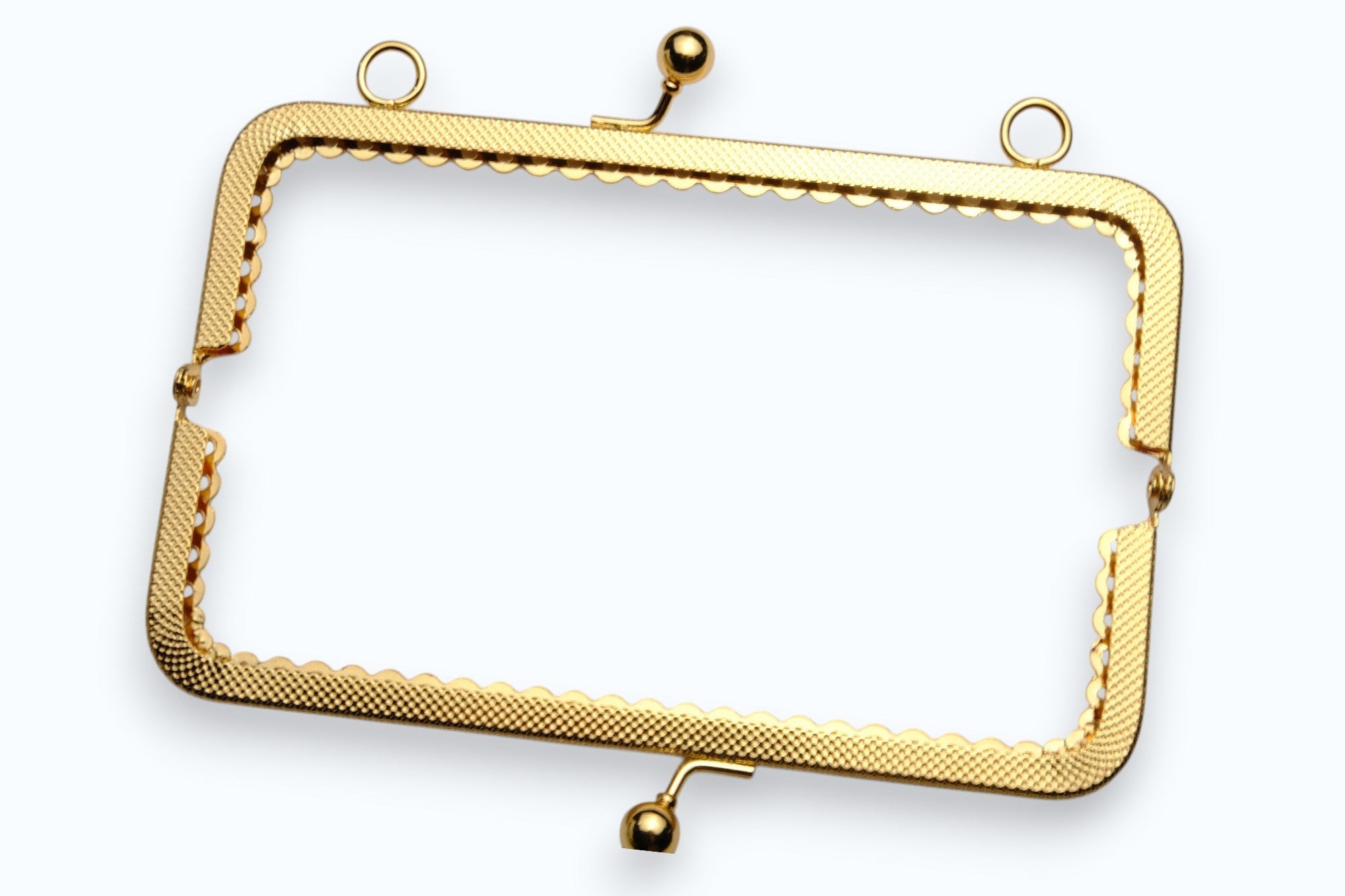 Gold Renkli Köşeli Metal Çanta ve Cüzdan Klipsi18 cm