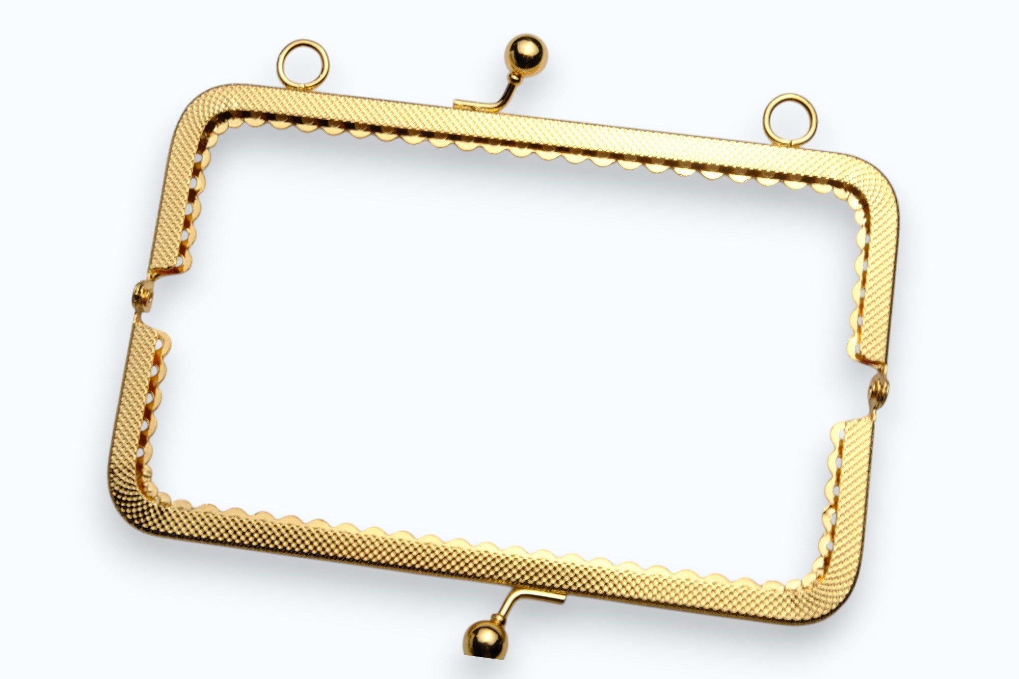 Gold Renkli Köşeli Metal Çanta ve Cüzdan Klipsi 16 cm