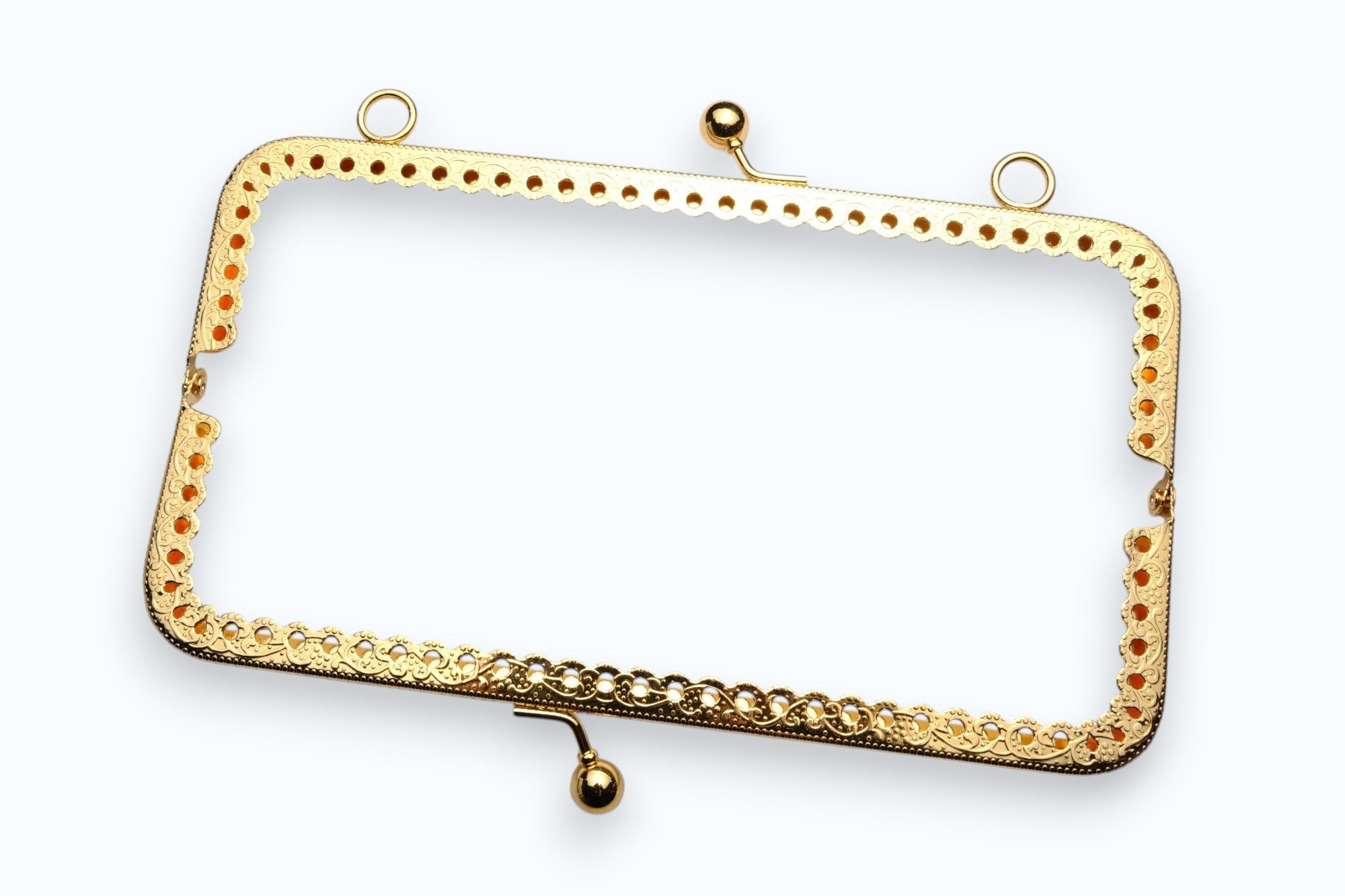 Gold Renkli Köşeli Metal Çanta ve Cüzdan Klips 20 CM
